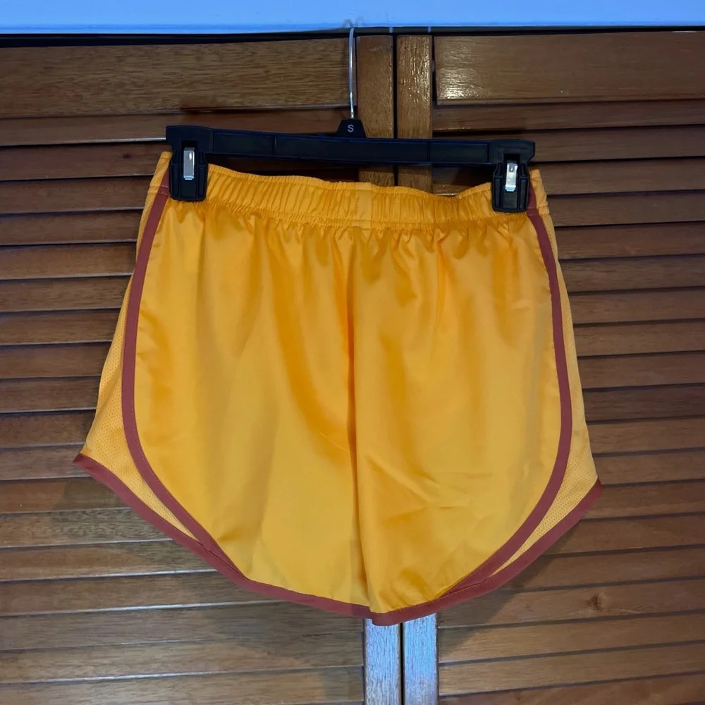 Nike Dri-Fit Women’s Orange Lined Tempo Athletic Running Shorts Sz XS NWT - Picture 7 of 7